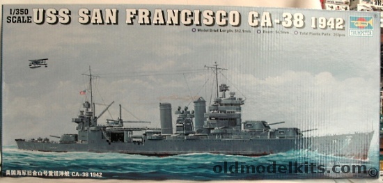 Trumpeter 1/350 CA-38 USS San Francisco Heavy Cruiser - Plus Master Metal Gun Barrel Set, 05309 plastic model kit